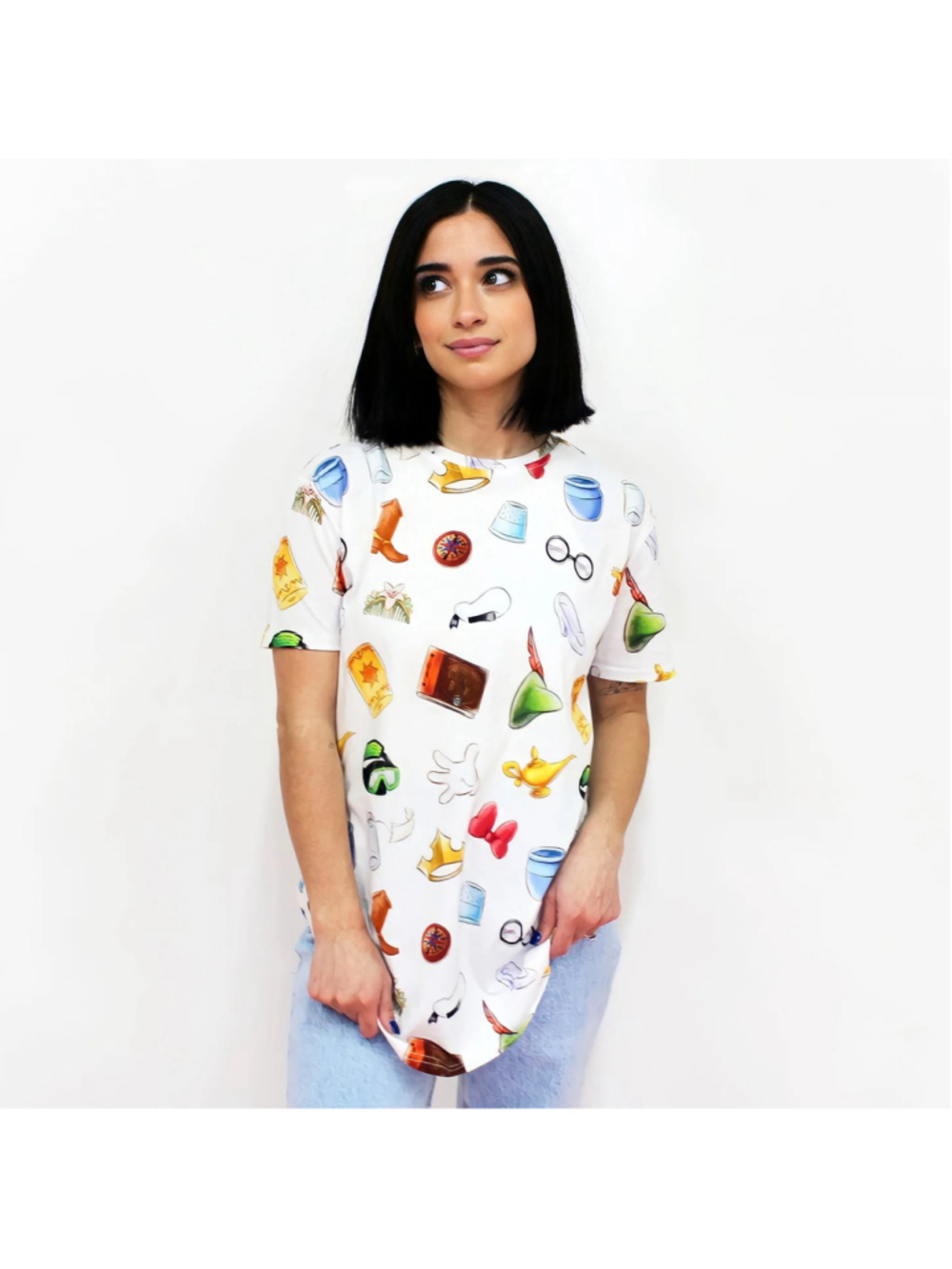 Cakeworthy Disney Icon Graphics 100 Years Short Sleeve Tee White Walt Disney